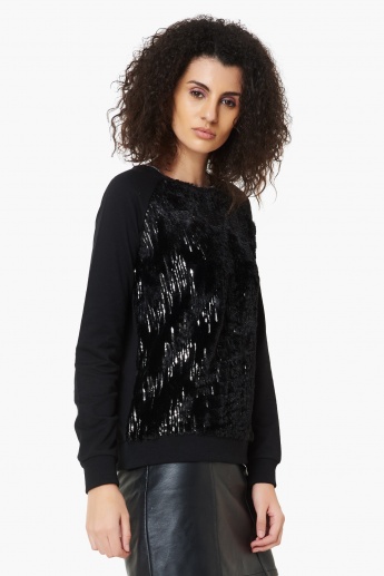 Image result for MAX Sequined Full Sleeves Sweatshirt